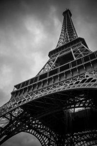 Eiffelturm-Schwarz-Weiß-Druck