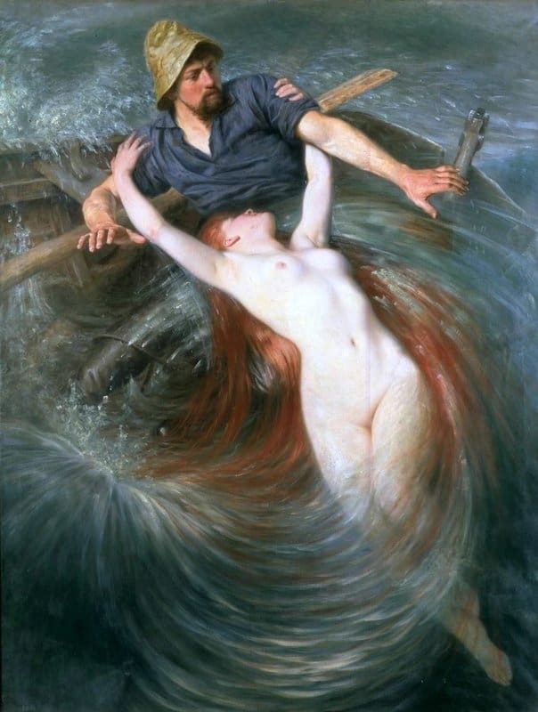 Ekwall Knut The Fisherman And The Siren canvas print