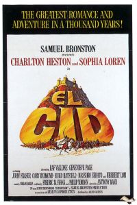 Stampa su tela del poster del film El Cid 1961