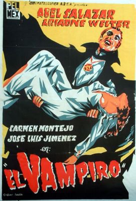 Tableaux sur toile, riproduzione de El Vampiro poster del film