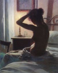 Elin Danielson-gambogi To Bed Levolle - 1897 impresión de lienzo