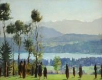 Elwell Frederick William Above The Worthersee Austria. October Ca. 1937 canvas print