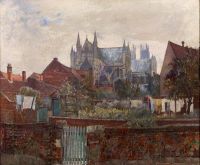 Elwell Frederick William Beverley Minster From The Friary East Riding Of Yorkshire 1934 canvas print