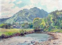 Elwell Frederick William in den Trossachs Highlands Ca. 1900 Leinwanddruck