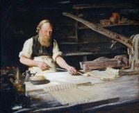 Elwell Frederick William The Last Beverley Pipemaker 1900 canvas print