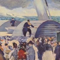 Embarkation Of The Folkestone By Manet