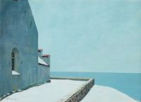 Emil Johanson-thor Winter S Day By The Deserted Church Hven impresión de lienzo