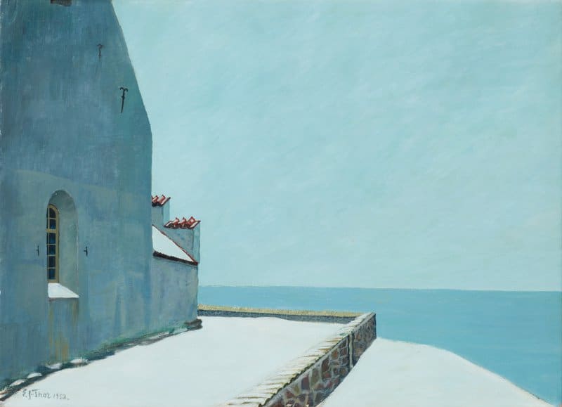 Emil Johanson-thor Winter S Day By The Deserted Church Hven canvas print