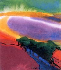 Emil Nolde Landscape   Red Yellow Green   C 1940