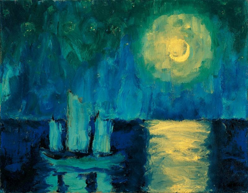 Emil Nolde Moonlit Night 1914 canvas print