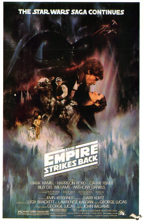 Tableaux sur toile, riproduzione del poster del film Empire Strikes Back 1980v2