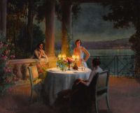 Enjolras Delphin A Candlelight Dinner Leinwanddruck