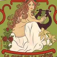 Erato Art Nouveau-poster door Aelirenn Kw