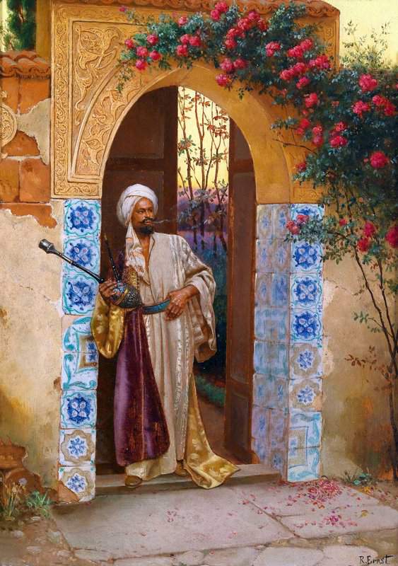 Ernst Rudolf At The Entrance To The Palace Garden canvas print