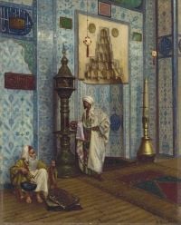 Ernst Rudolf In The Mosque canvas print