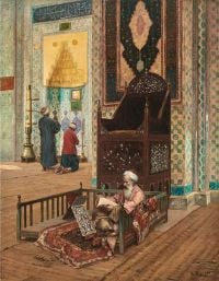 Ernst Rudolf The Mosque Of Rustem Pasha Constantinople canvas print