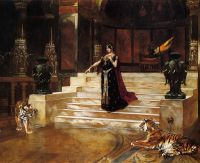 Leinwanddruck Ernst Salome und die Tiger