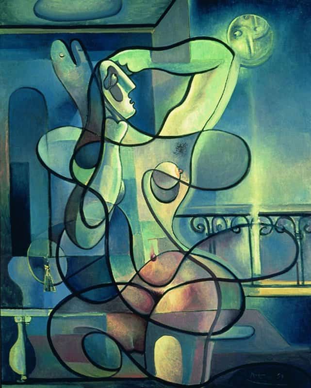 Ervand Kochar The Girl And The Moon - 1959 canvas print