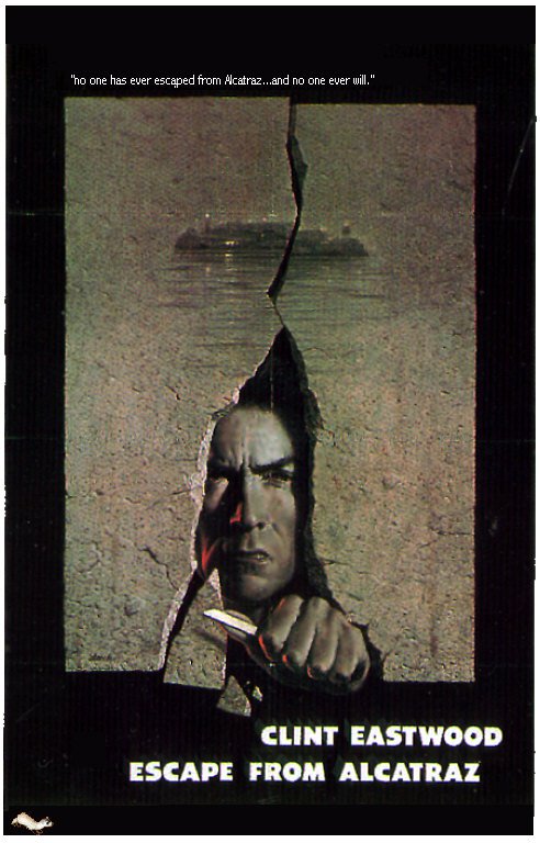 Escape From Alcatraz 1979 영화 포스터 캔버스 프린트
