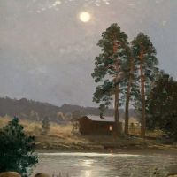 Eugen Taube maanlicht landschap