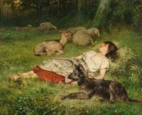 Evariste Carpentier Sleeping Shepherdess