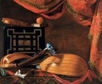 Evaristo Baschenis Nature Morte Aux Instruments De Musique C. 1665-70 cuadro sobre lienzo
