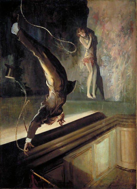 Everett Shinn Acrobat Falling 1930 canvas print