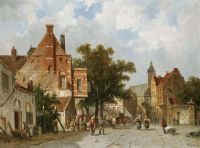 Eversen Adrianus A Dutch Market Square canvas print