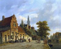 Eversen Adrianus A Town In Holland canvas print