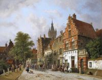 Eversen Adrianus Delft With The Prinsenhof In The Distance 1885