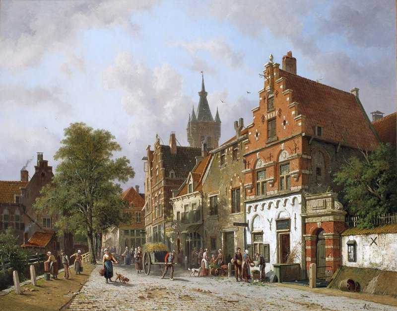 Eversen Adrianus Delft With The Prinsenhof In The Distance 1885 canvas print