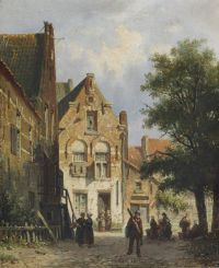 Eversen Adrianus Zonnig Straatje Ca. 1880 85 canvas print