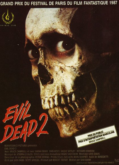 Tableaux sur toile, riproduzione de Evil Dead 2 3 poster del film francese