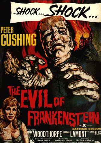 Il male di Frankenstein Movie Poster stampa su tela