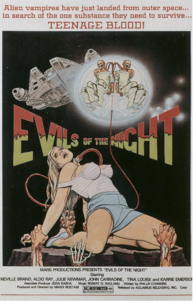 Stampa su tela del poster del film Evils Of The Night