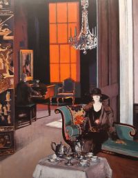Fcb Cadell El ciego naranja - 1927 cuadro de lienzo