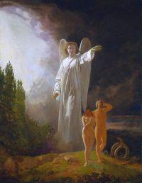 Faed James Expulsion Of Adam And Eve 1880 canvas print