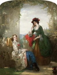 فيد جيمس صوفيا وأوليفيا من نائب ويكفيلد. 1853