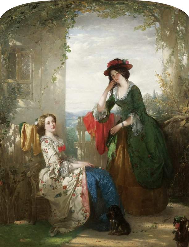 Faed James Sophia And Olivia From The Vicar Of Wakefield. Ca. 1853 canvas print
