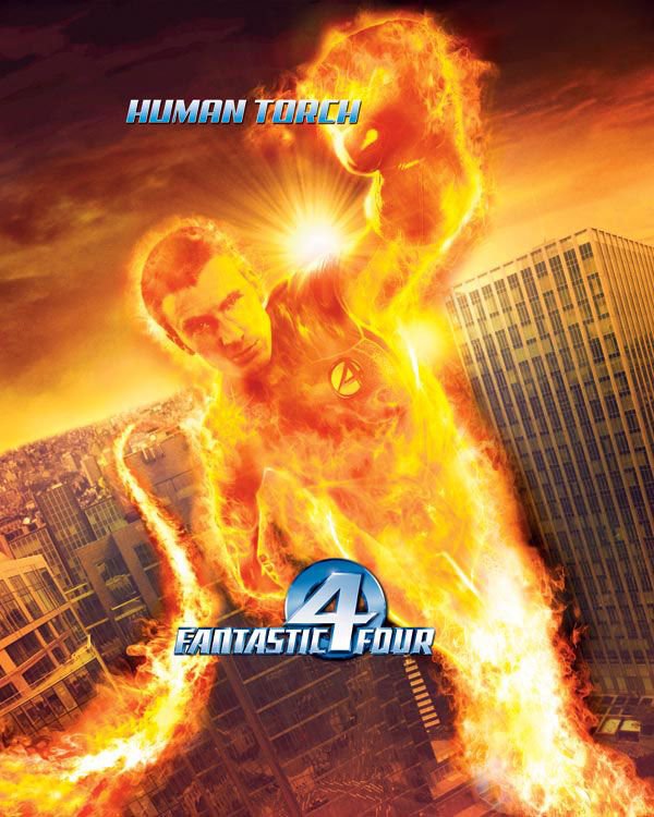 Tableaux sur toile, riproduzione del poster del film Fantastic Four Human Torch