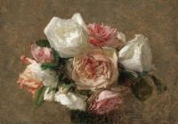Fantin Latour Henri Vase De Roses canvas print