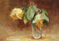 Fantin Latour Henri Yellow Roses Ca. 1890