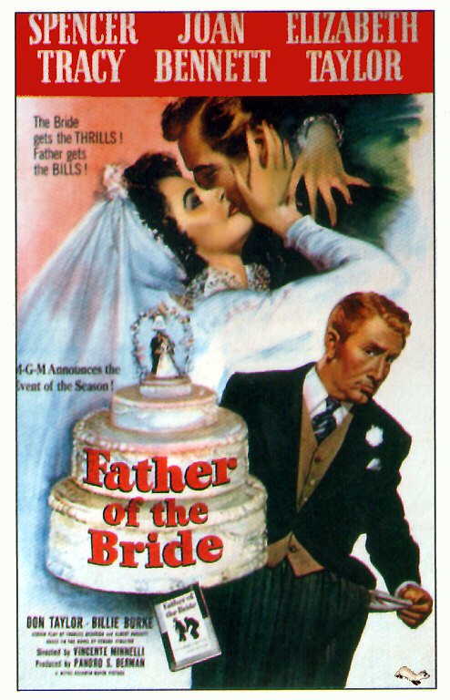 Stampa su tela del poster del film Il padre della sposa 1950