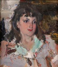 Fechin Nicolai Ivanovich Portrait Of Mary Kiker 1927
