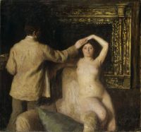 فيرينزي كارولي رسام ونموذج 1904