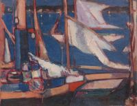 Fergusson John Duncan Boats At Royan 1910 canvas print