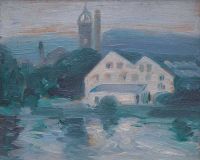 Fergusson John Duncan Die Mühle bei Tweed Bridge Peebles 1902 Leinwanddruck