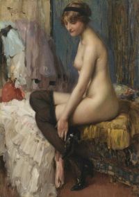 Fernand Toussaint Desnudo Con Medias