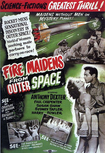 Fire Maidens Of Outer Space 2 영화 포스터 캔버스 프린트