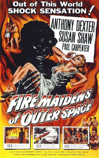 Tableaux sur toile, riproduzione del poster del film Fire Maidens Of Outer Space
